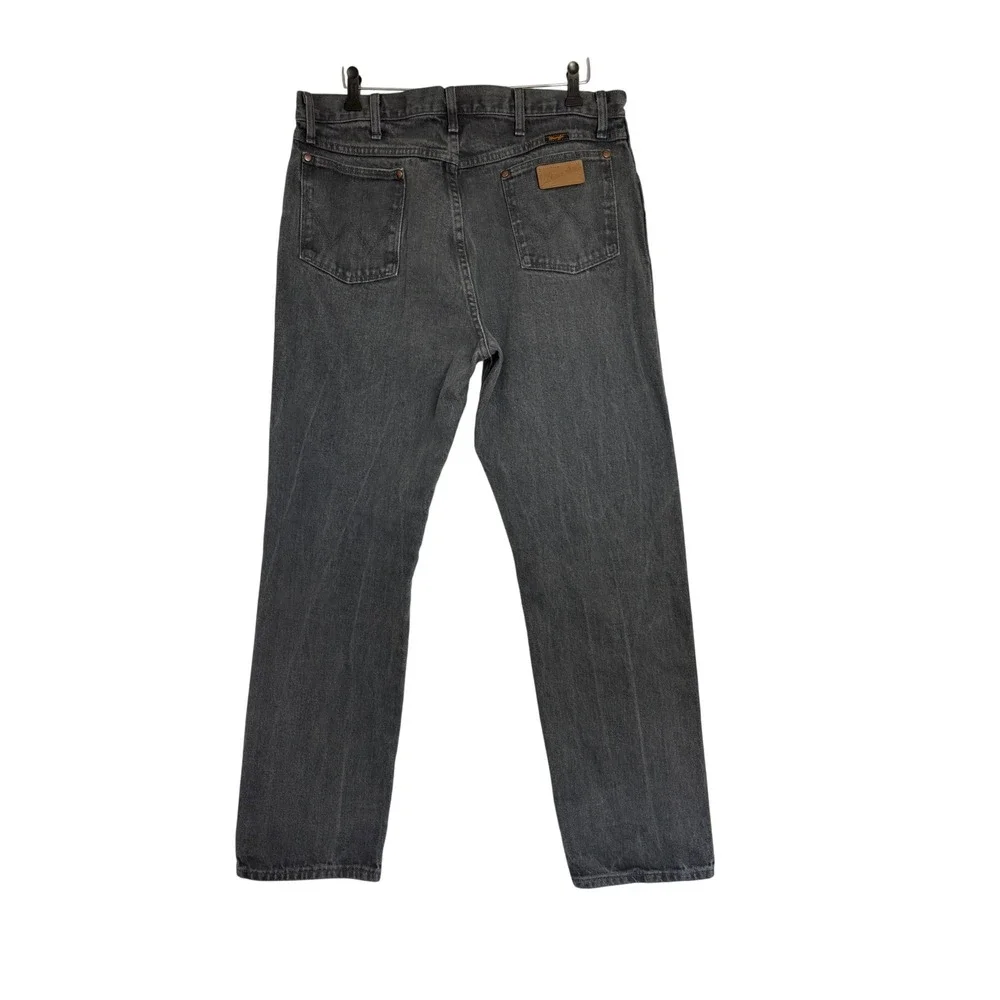Wrangler Cowboy Cut 13MWZCG Mens Jeans Fits 36x33 Faded Black Straight Leg Denim
